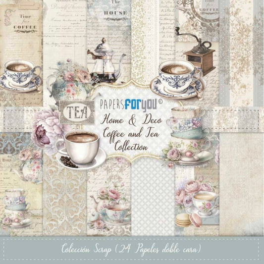 Home&Deco Coffee and Tea Mini Scrap Paper Pack (24pcs) - Papers For You