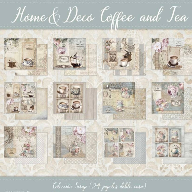 Home&Deco Coffee and Tea Mini Scrap Paper Pack (24pcs) - Papers For You
