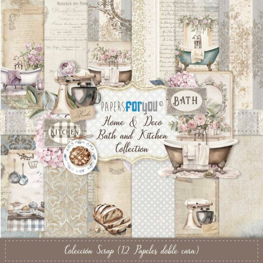 Home&Deco Bath and Kitchen Scrap Paper Pack (12pcs) - Papers For You