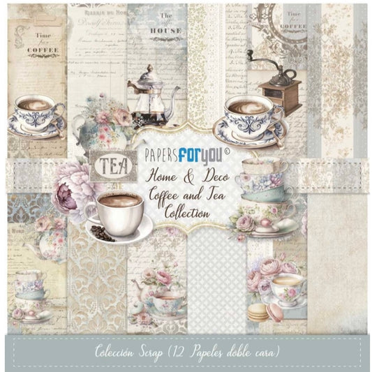 Home&Deco Coffee and Tea Scrap Paper Pack (12pcs) - Papers For You