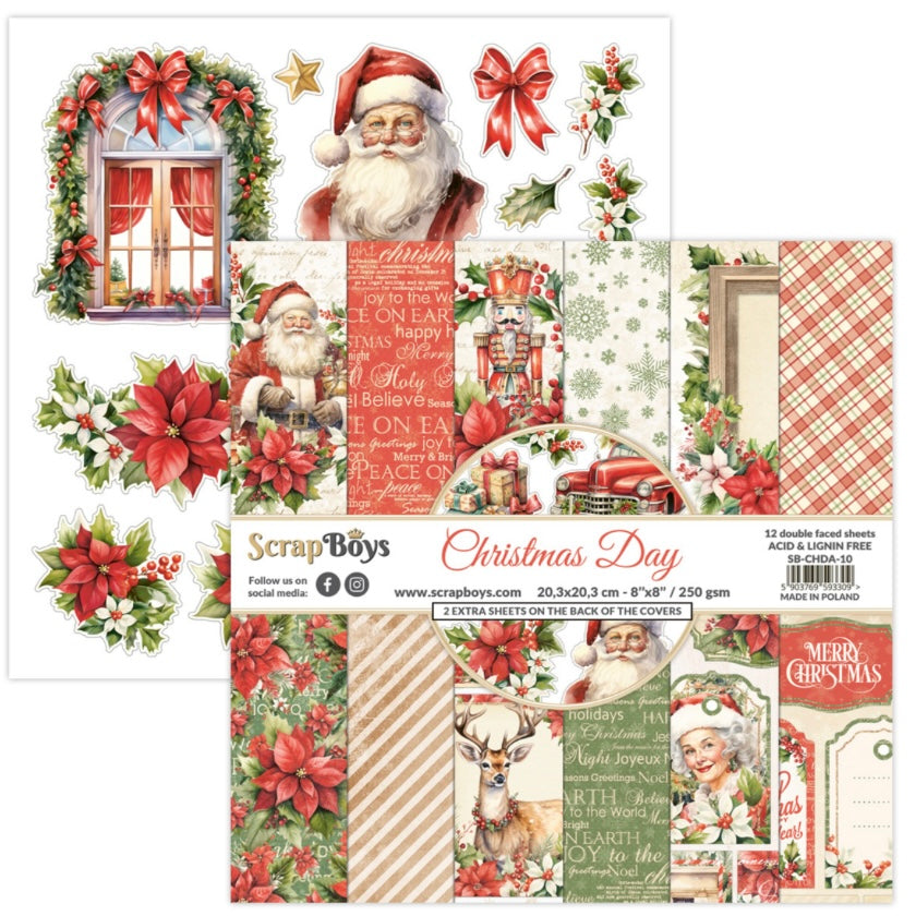 Christmas Day 8x8 Paper Pad - ScrapBoys