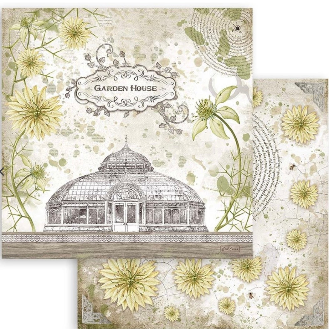 Romantic Garden House 12x12 Inch Paper Pack - Stamperia