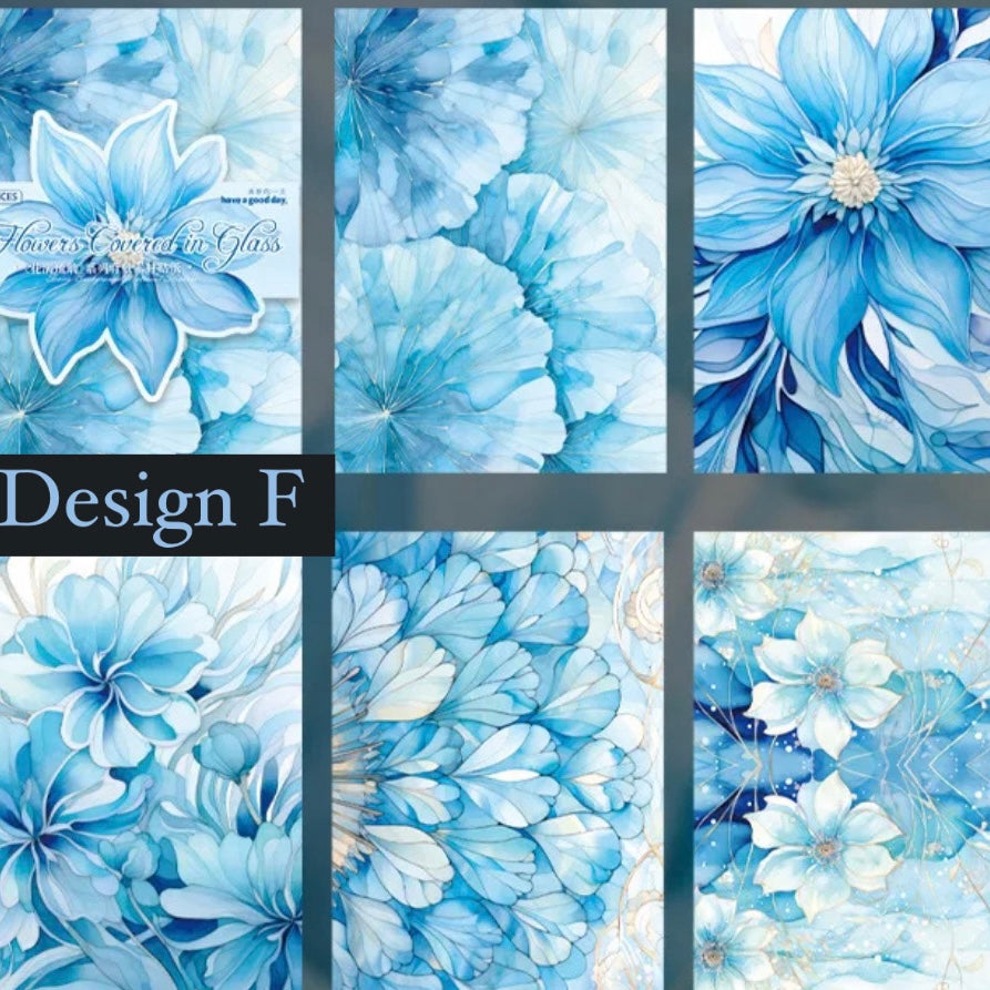 Floral Glass Window Sticker Sheets