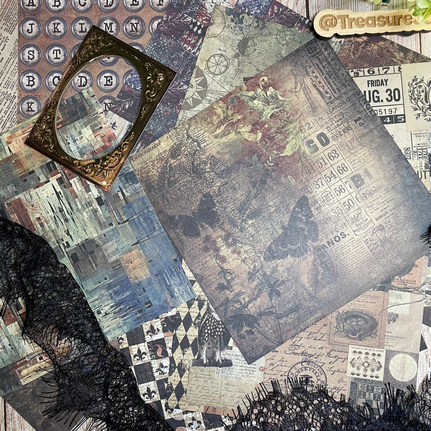 August 30th Grunge 6x6 12pc Paper Pack