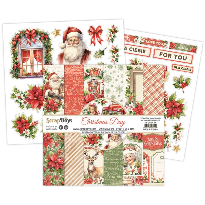 Christmas Day 8x8 Paper Pad - ScrapBoys