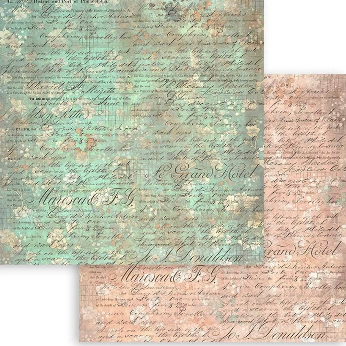 Brocante Antiques Maxi Background 12x12 Inch Paper Pack - Stamperia