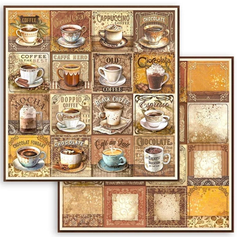 Coffee and Chocolate 12x12 Inch Paper Pack - Stamperia