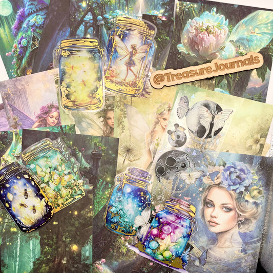 80pc Enchanted Gardens Ephemera Kit