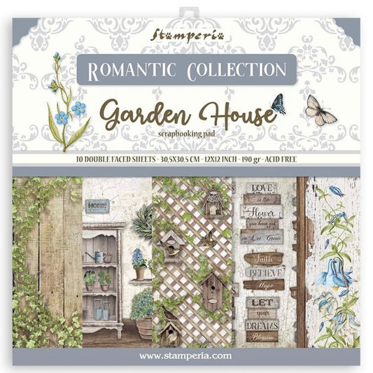 Romantic Garden House 12x12 Inch Paper Pack - Stamperia