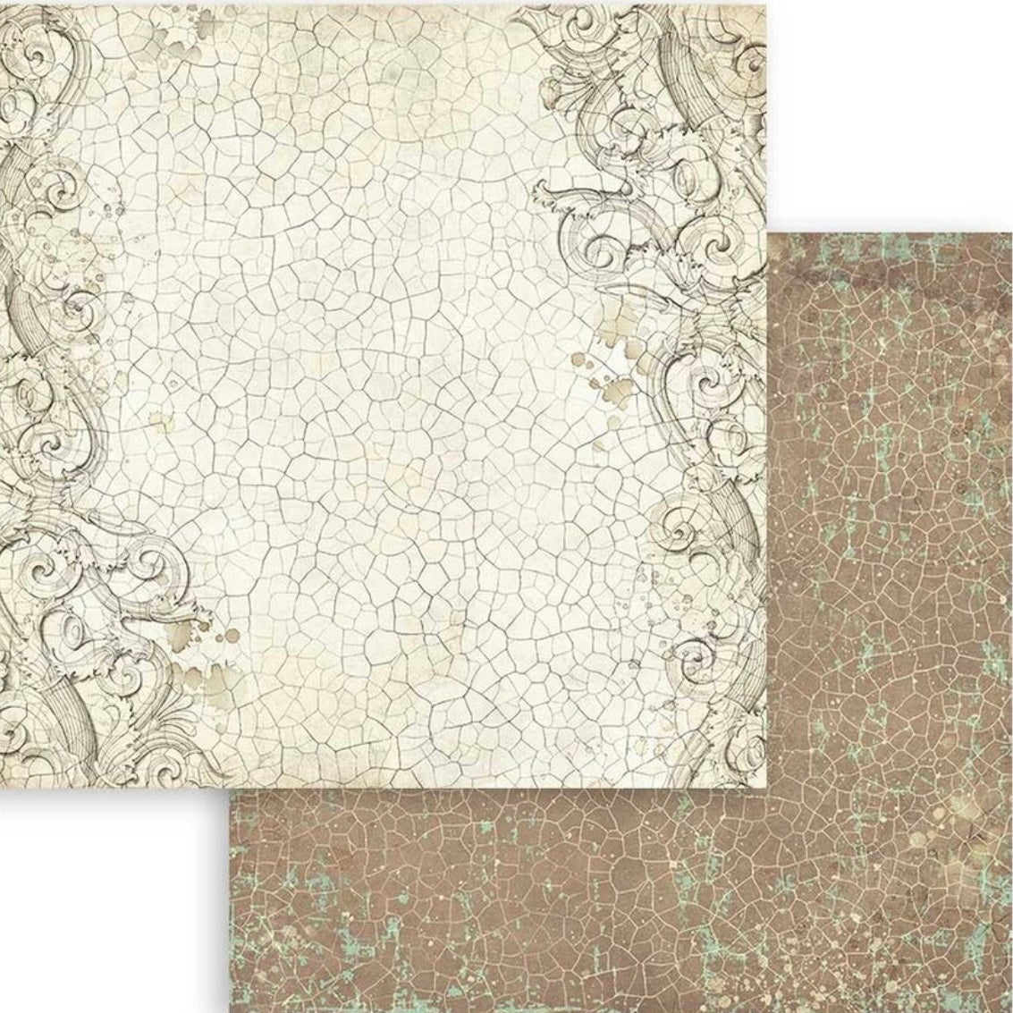 Brocante Antiques Maxi Background 12x12 Inch Paper Pack - Stamperia