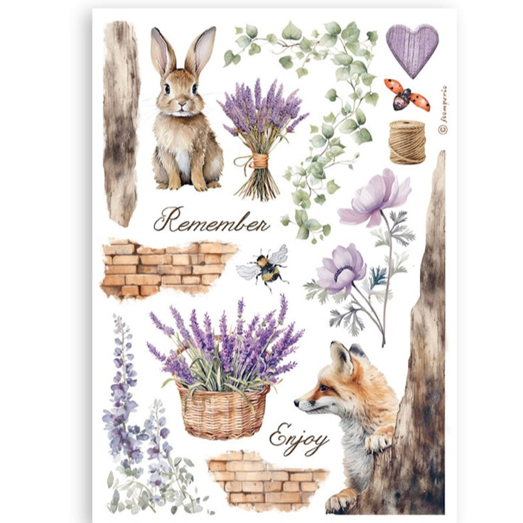 Stamperia - Lavender A5 Washi Pad (8pcs)