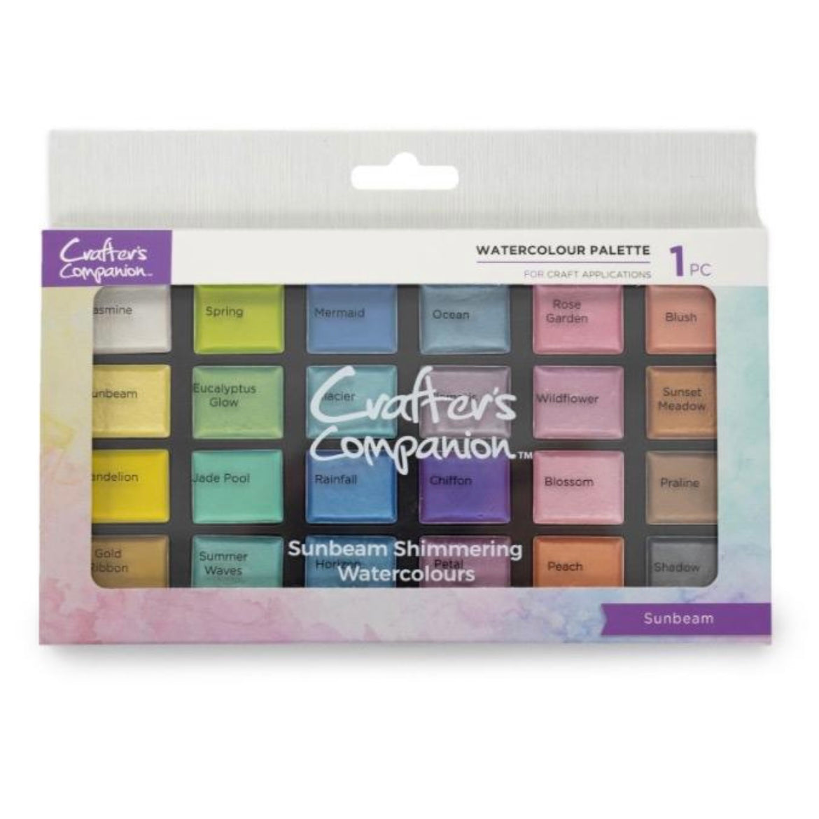 Crafter's Companion Shimmer Watercolour Palette - Sunbeam