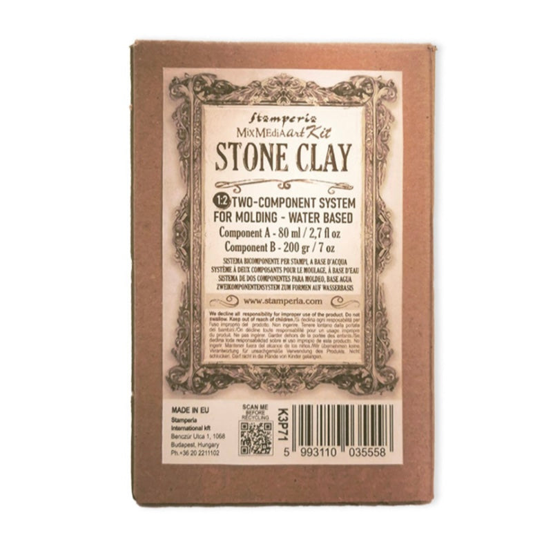 Stamperia - Stone Clay Mixed Media Art Kit (80ml + 200g)