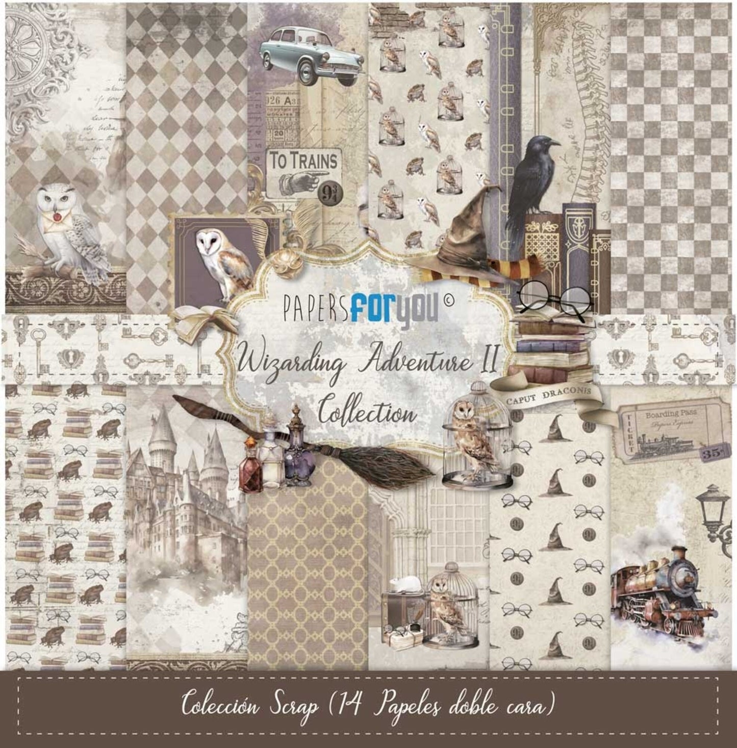 PapersForYou Wizarding Adventure II Paper Kit 30x30cm