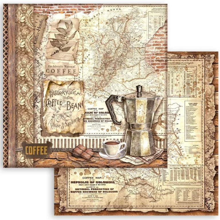 Coffee and Chocolate 12x12 Inch Paper Pack - Stamperia