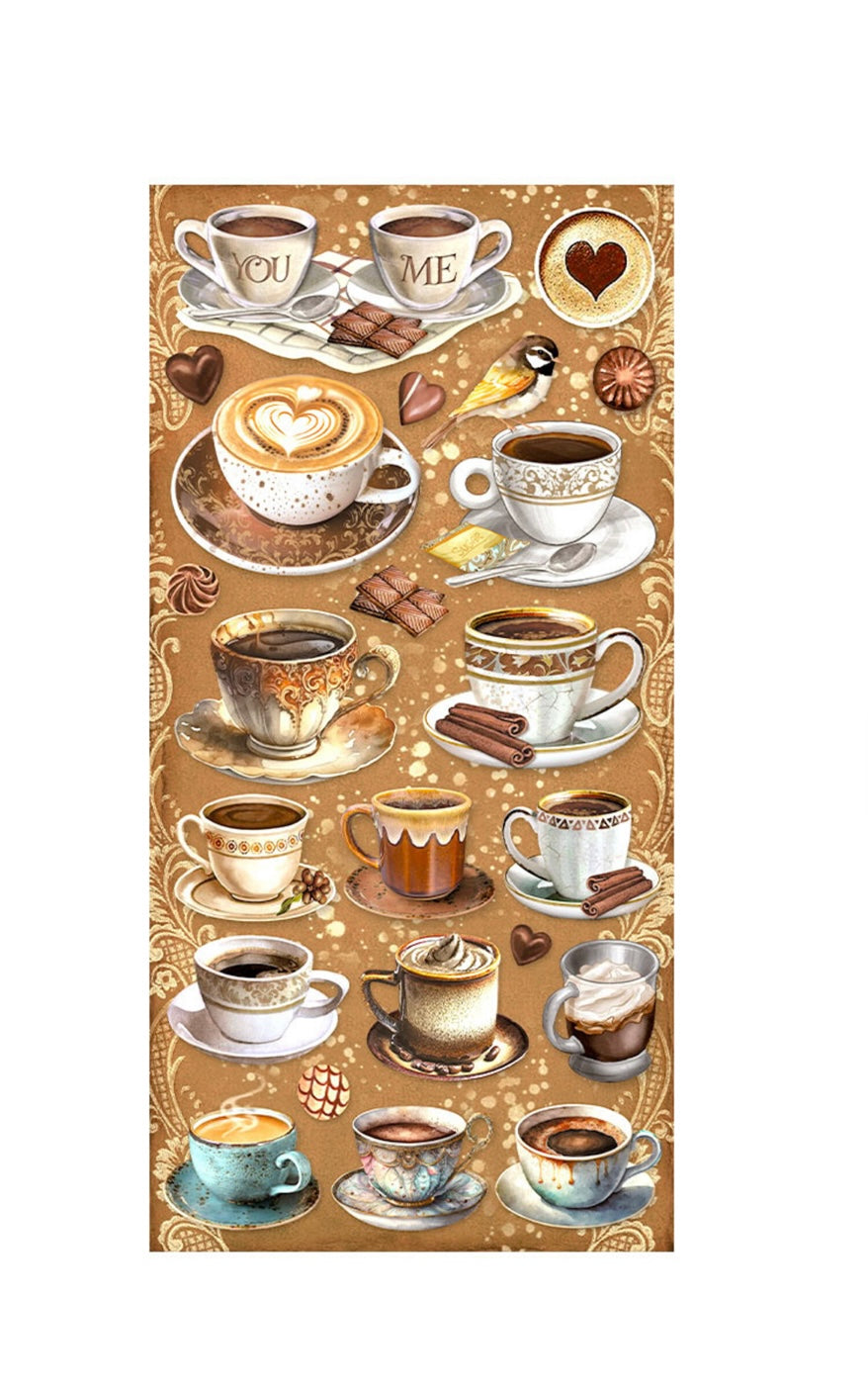 Coffee and Chocolate Collectables 6x12 Inch Paper Pad - Stamperia