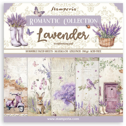 Stamperia - Lavender 12x12 Inch Paper Pack