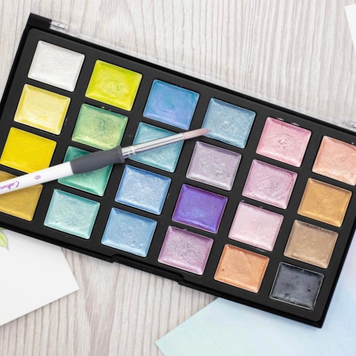 Crafter's Companion Shimmer Watercolour Palette - Sunbeam