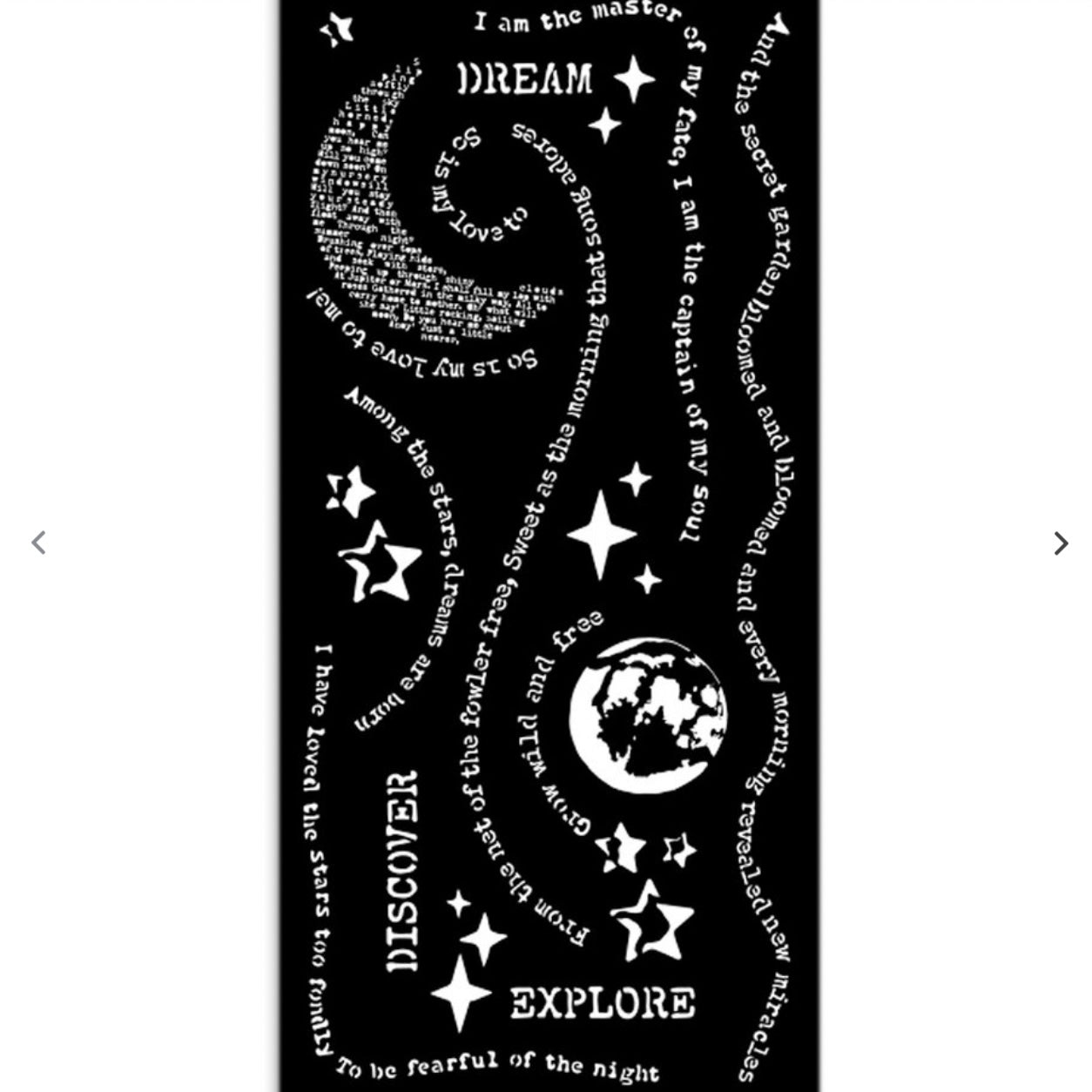 Create Happiness Secret Diary Thick Stencil 12x25cm Dream - Stamperia