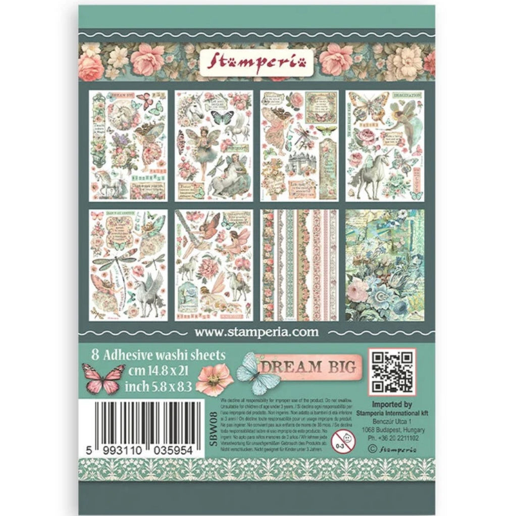 Stamperia - Wonderland A5 Washi Pad (8pcs)