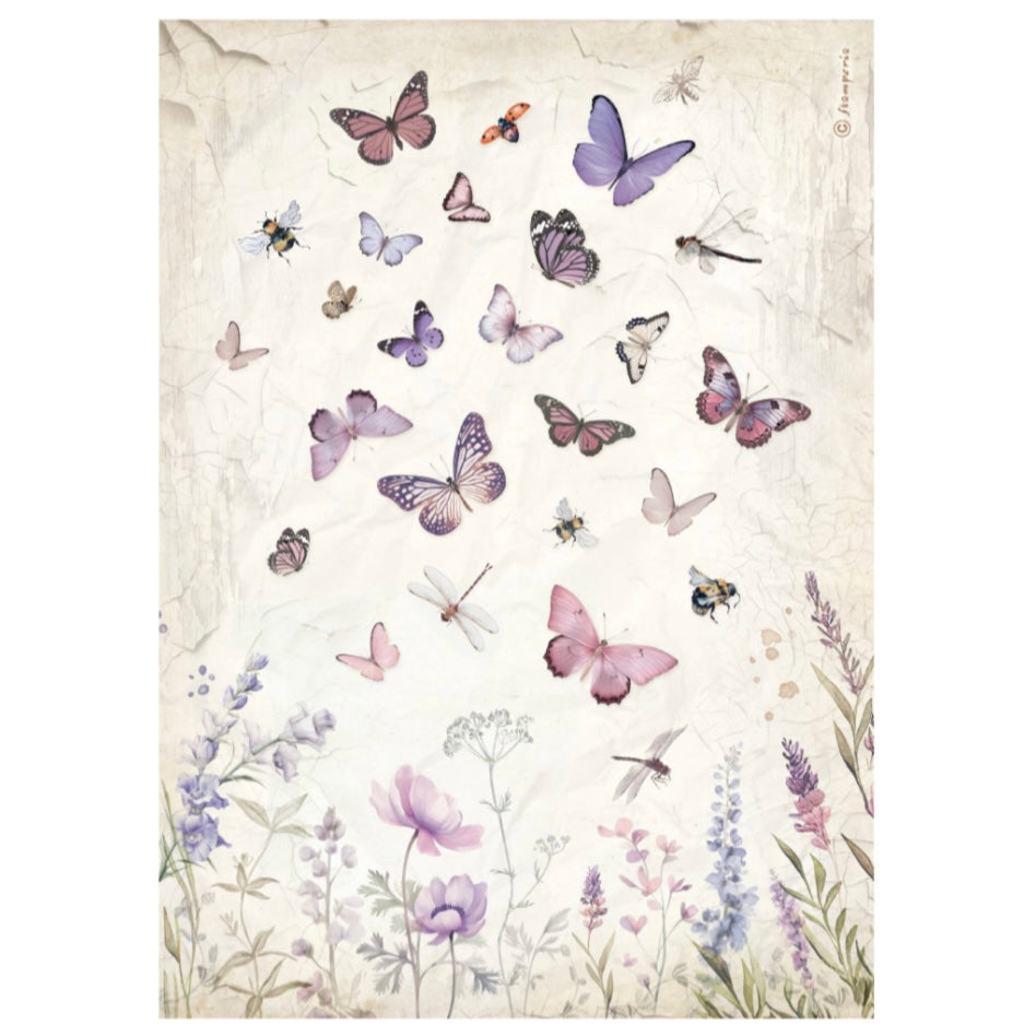 Stamperia - Lavender A4 Rice Paper Selection (6pcs)