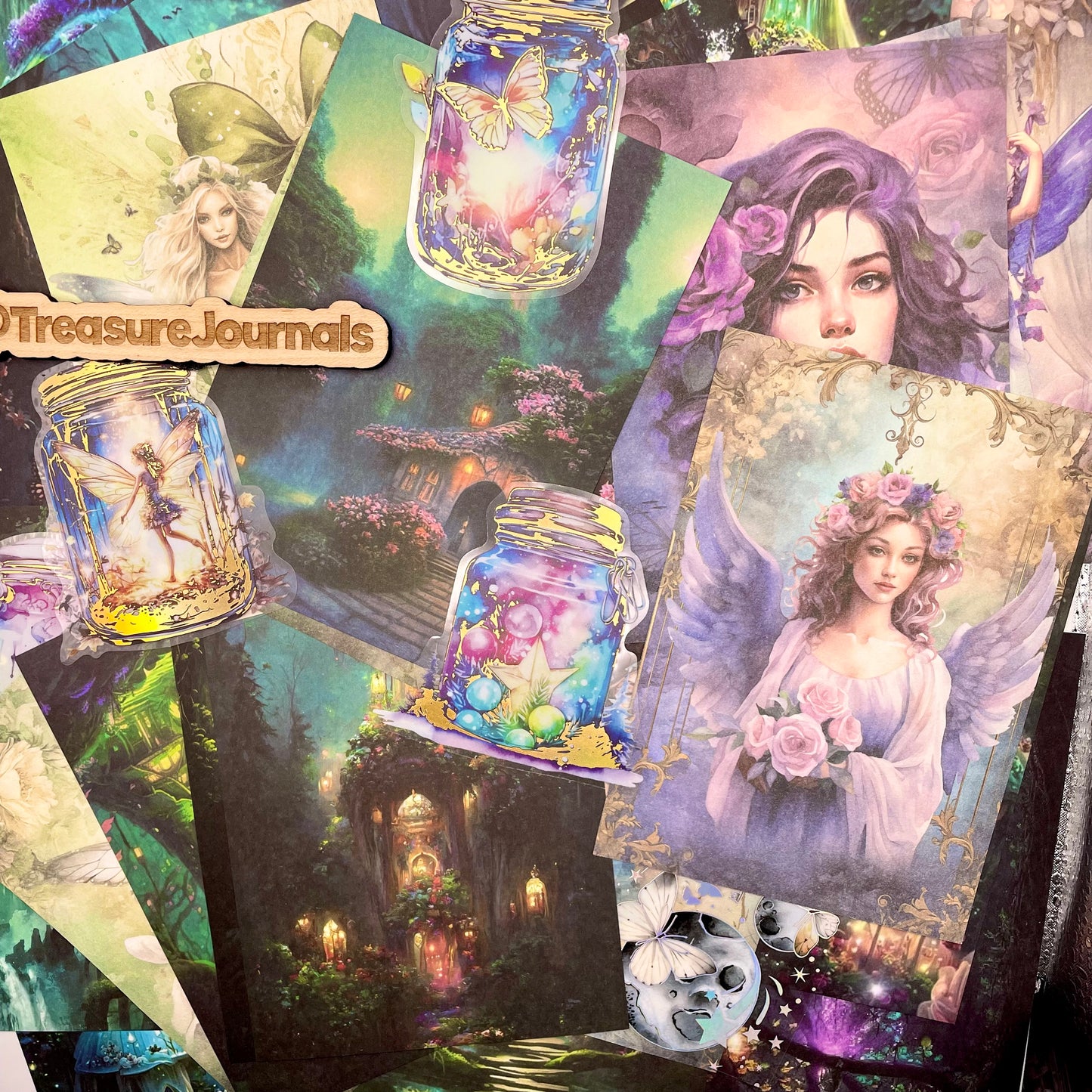 80pc Enchanted Gardens Ephemera Kit