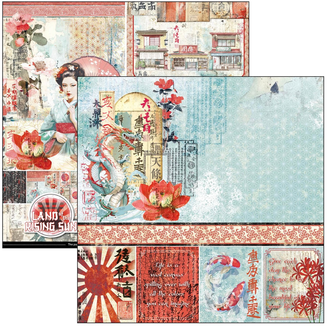 Land Of The Rising Sun Paper Pad 8 x 8 by Ciao Bella