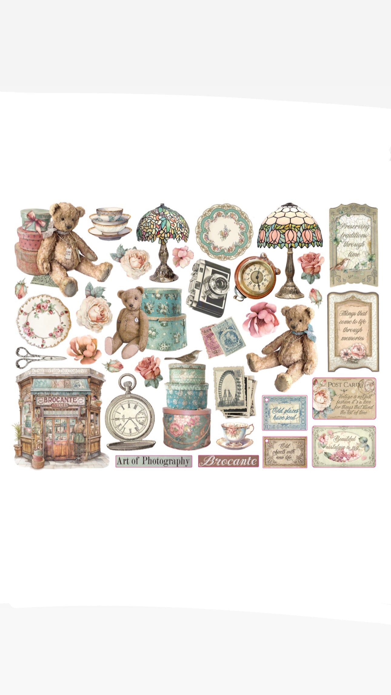 Brocante Antiques Die Cuts Assorted (35pcs) - Stamperia