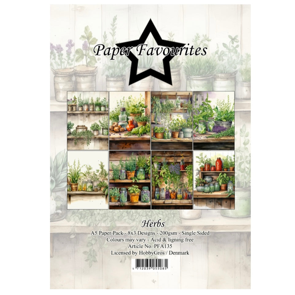 Herbs A5 Paper Pack - Paper Favourites