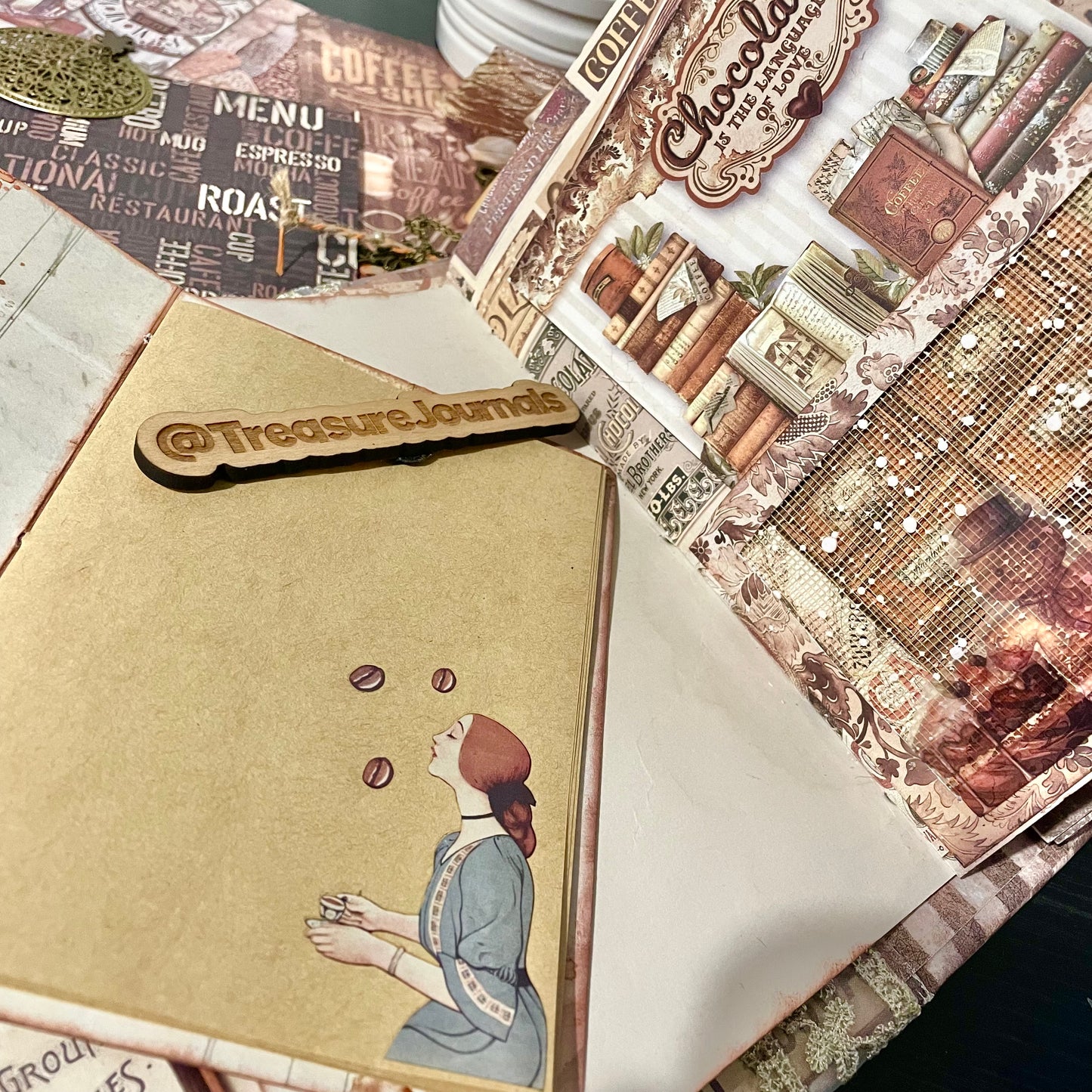 Coffee & Chocolate - Handmade Junk Journal