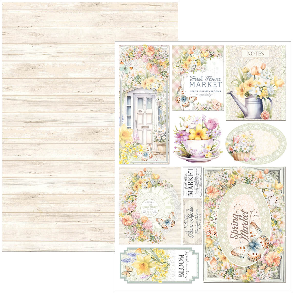 Ciao Bella - Flower Shop - A4 Creative Pad - Ephemera