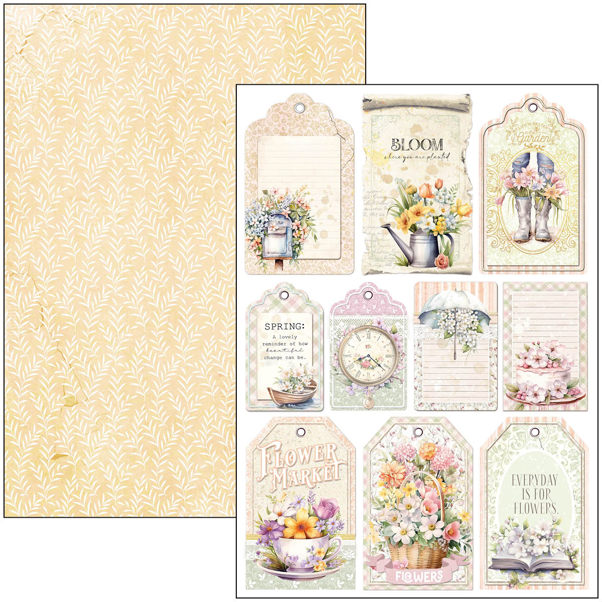 Ciao Bella - Flower Shop - A4 Creative Pad - Ephemera