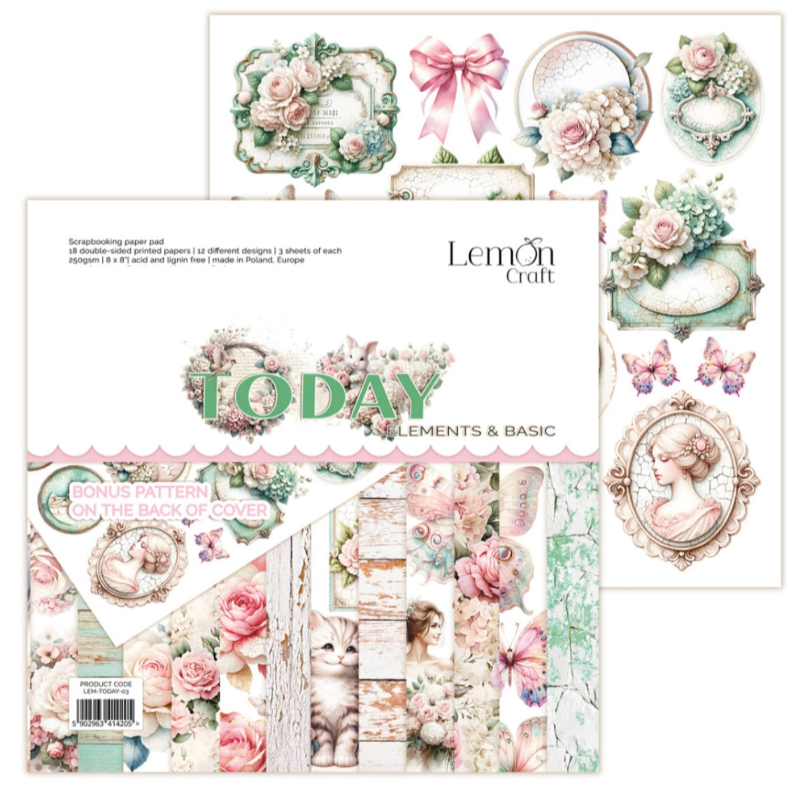 Today Elements & Basics 8x8 Inch Paper Pad - Lemoncraft