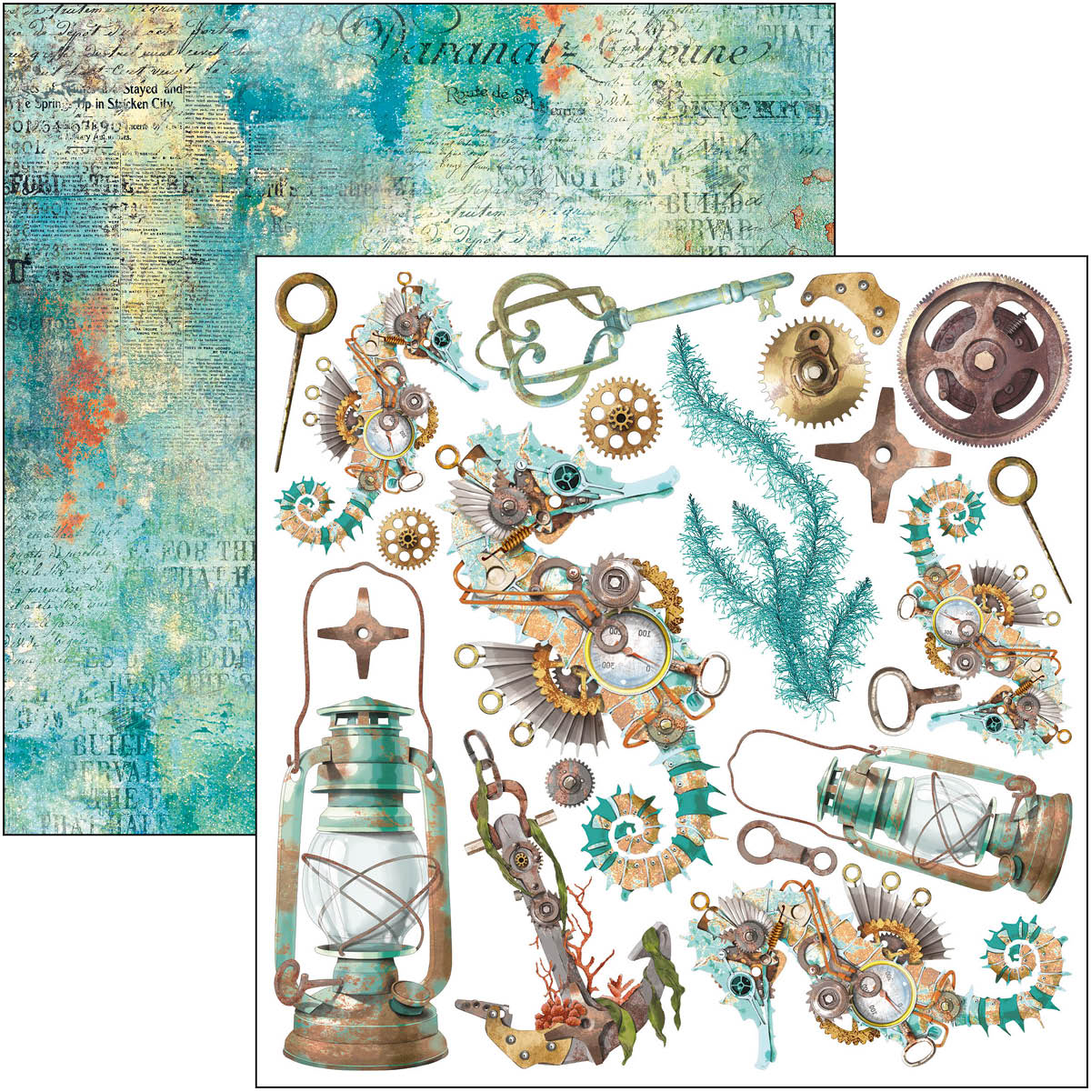 Ciao Bella - Coral Reef - 6x6 Fussy Cut Ephemera Pad