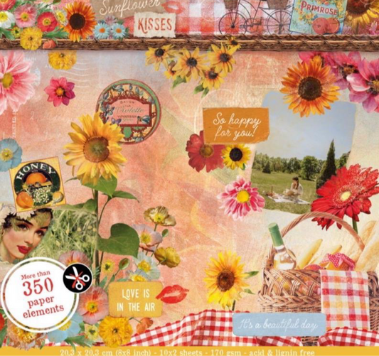 Studio Light - Sunflower Kisses 8x8 Inch Die Cut Pad Elements