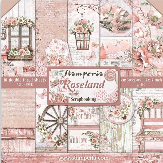 Roseland Paper Pad 12x12 Inch - Stamperia