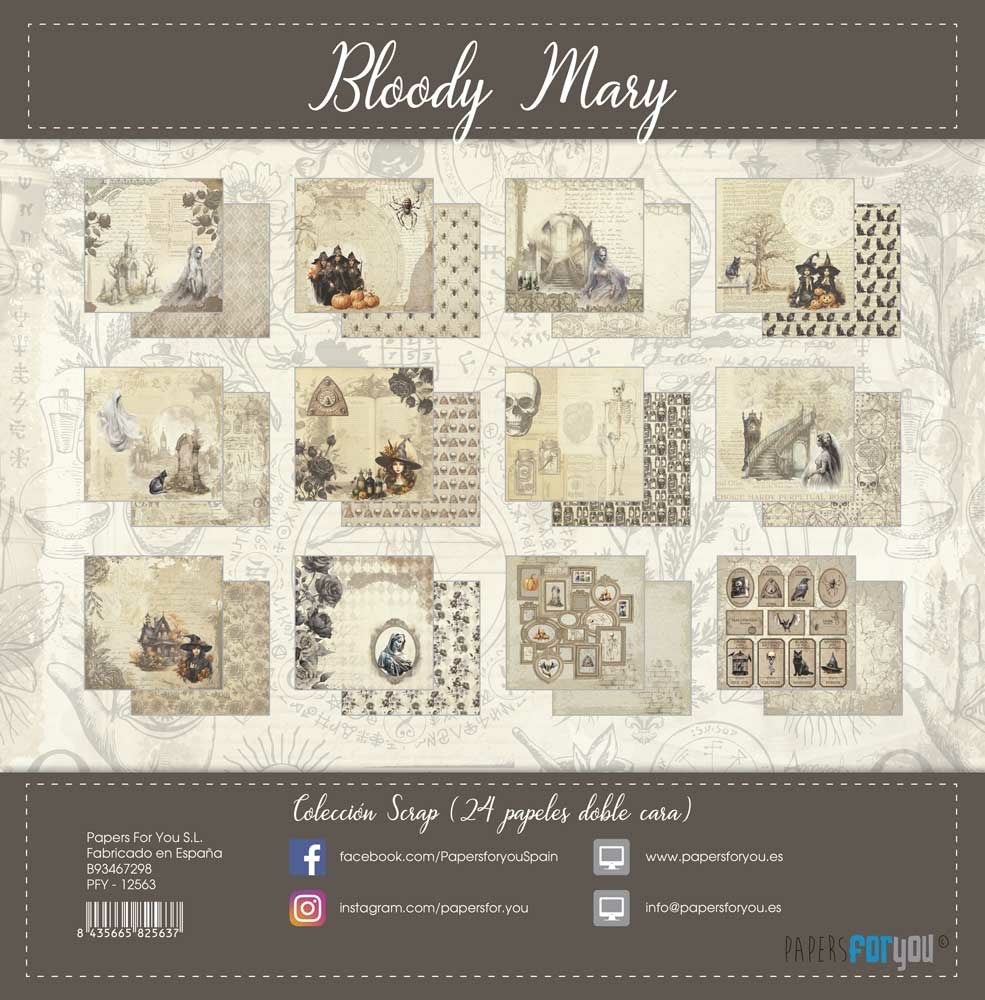 Bloody Mary Paper Kit 20x20cm - Papers For You