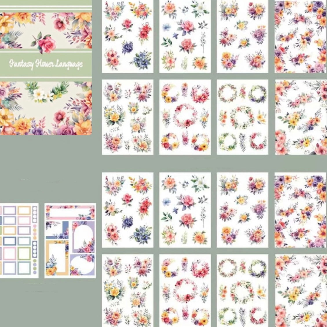 Fantasy Flower - 20 Page Sticker Book