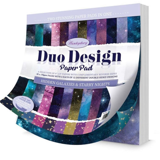 Duo Design Paper Pad - Hidden Galaxies & Starry Nights - Hunkydory