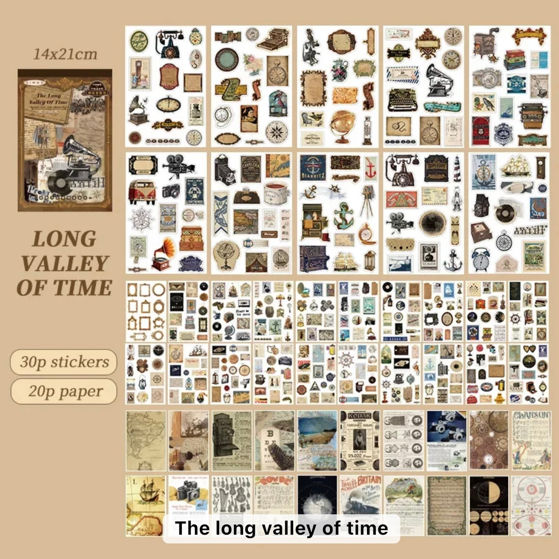 Long Valley of Time Sticker and Paper Pad