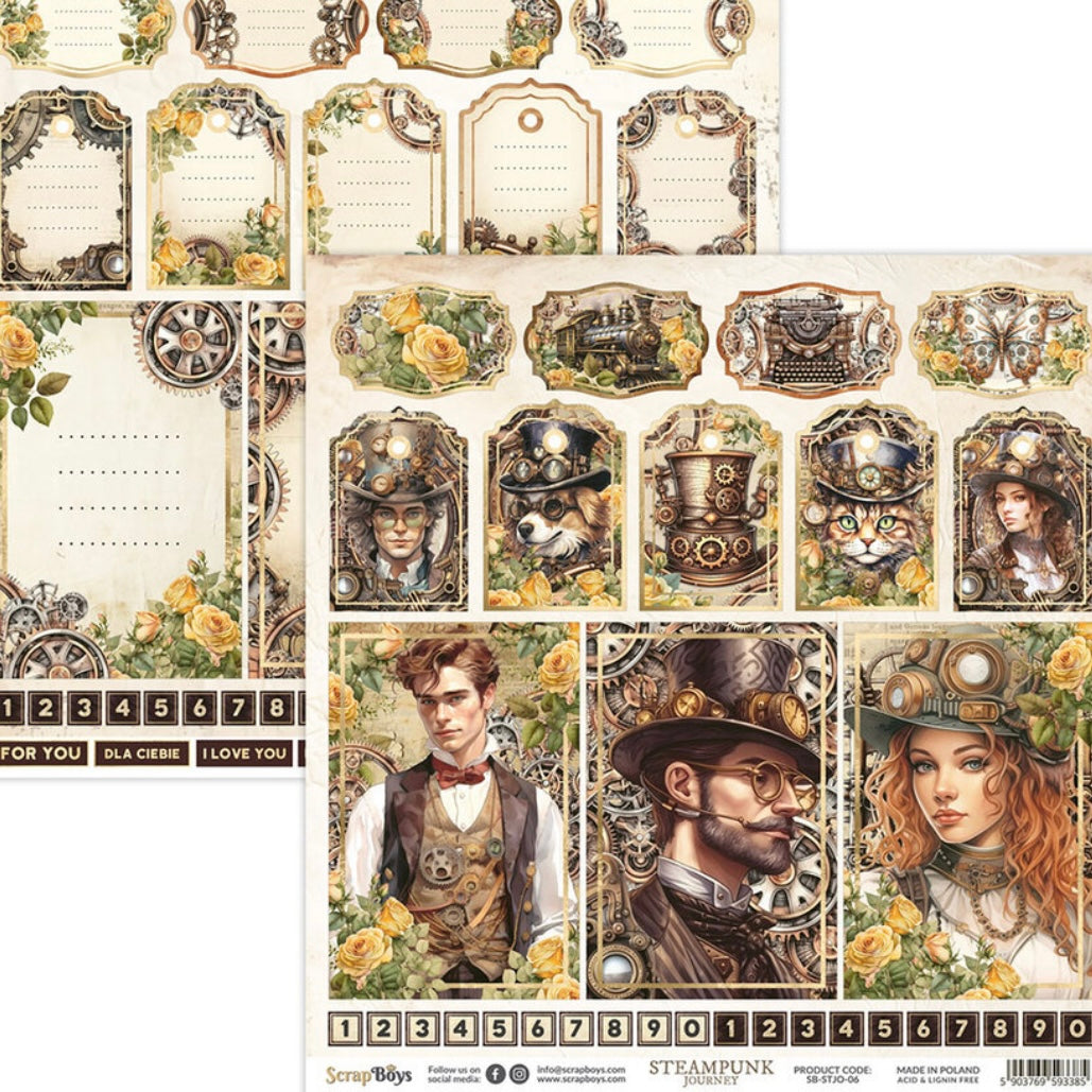 Steampunk Journey 12x12" Paper Pad - ScrapBoys