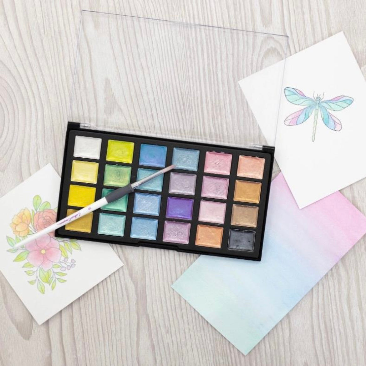 Crafter's Companion Shimmer Watercolour Palette - Sunbeam