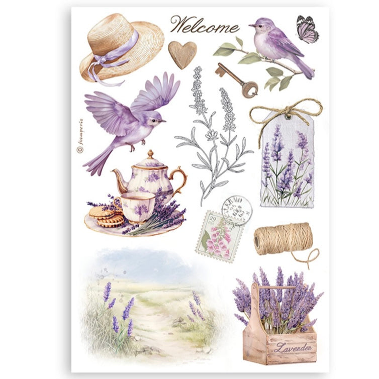 Stamperia - Lavender A5 Washi Pad (8pcs)