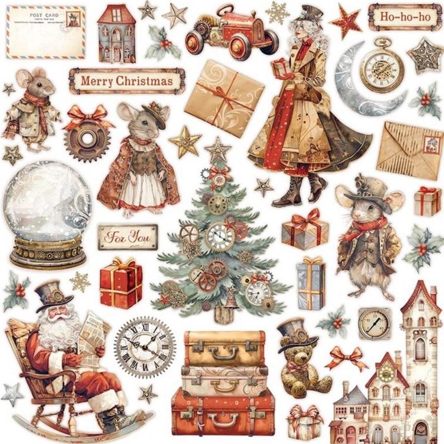 Stamperia - Gear up for Christmas 12x12 Inch Paper Pack