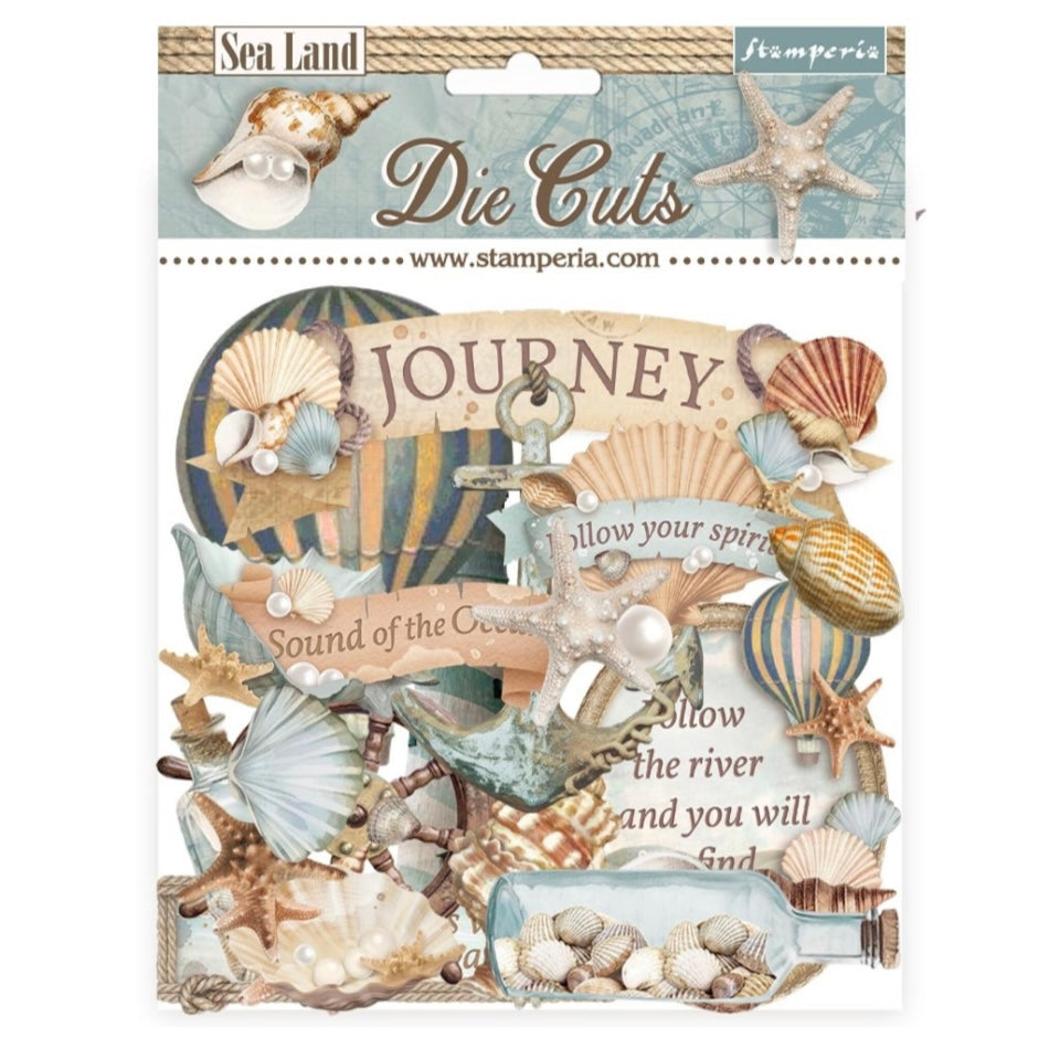 Sea Land Die Cuts Assorted (46pcs) - Stamperia