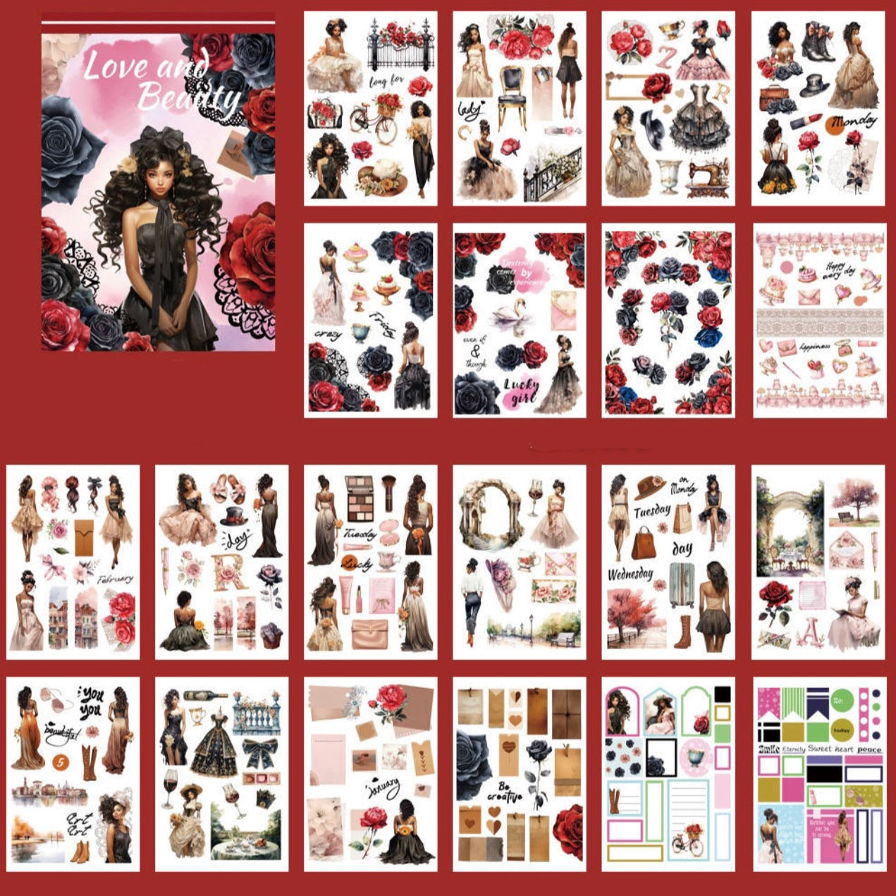 Love and Beauty - 20 Page Sticker Book