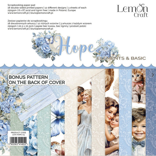 Hope Elements & Basics 8x8 Inch Paper Pad - Lemoncraft