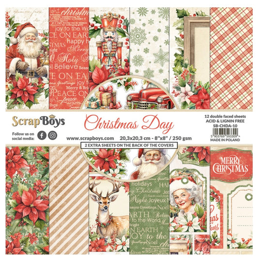 Christmas Day 8x8 Paper Pad - ScrapBoys