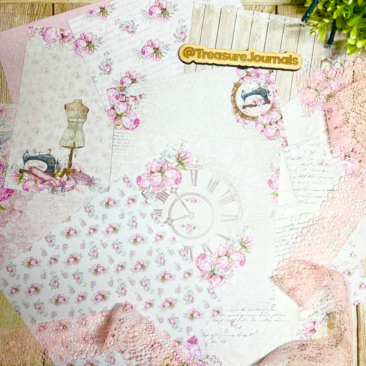 Sewing Peonies 6x6 12pc Paper Pack