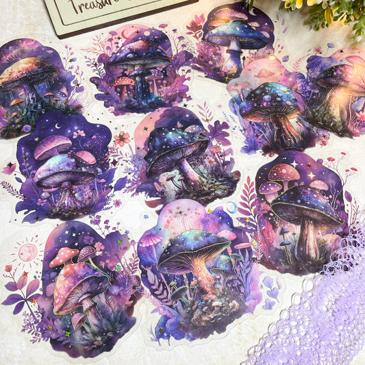 Fantasy Forest - Purple - 10pc Sticker Set